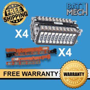 FOUR (4) HONDA CR-Z  HYBRID 2013-2016 LI-ION  BATTERY MODULES + FOUR (4) BUS BAR HARNESSES